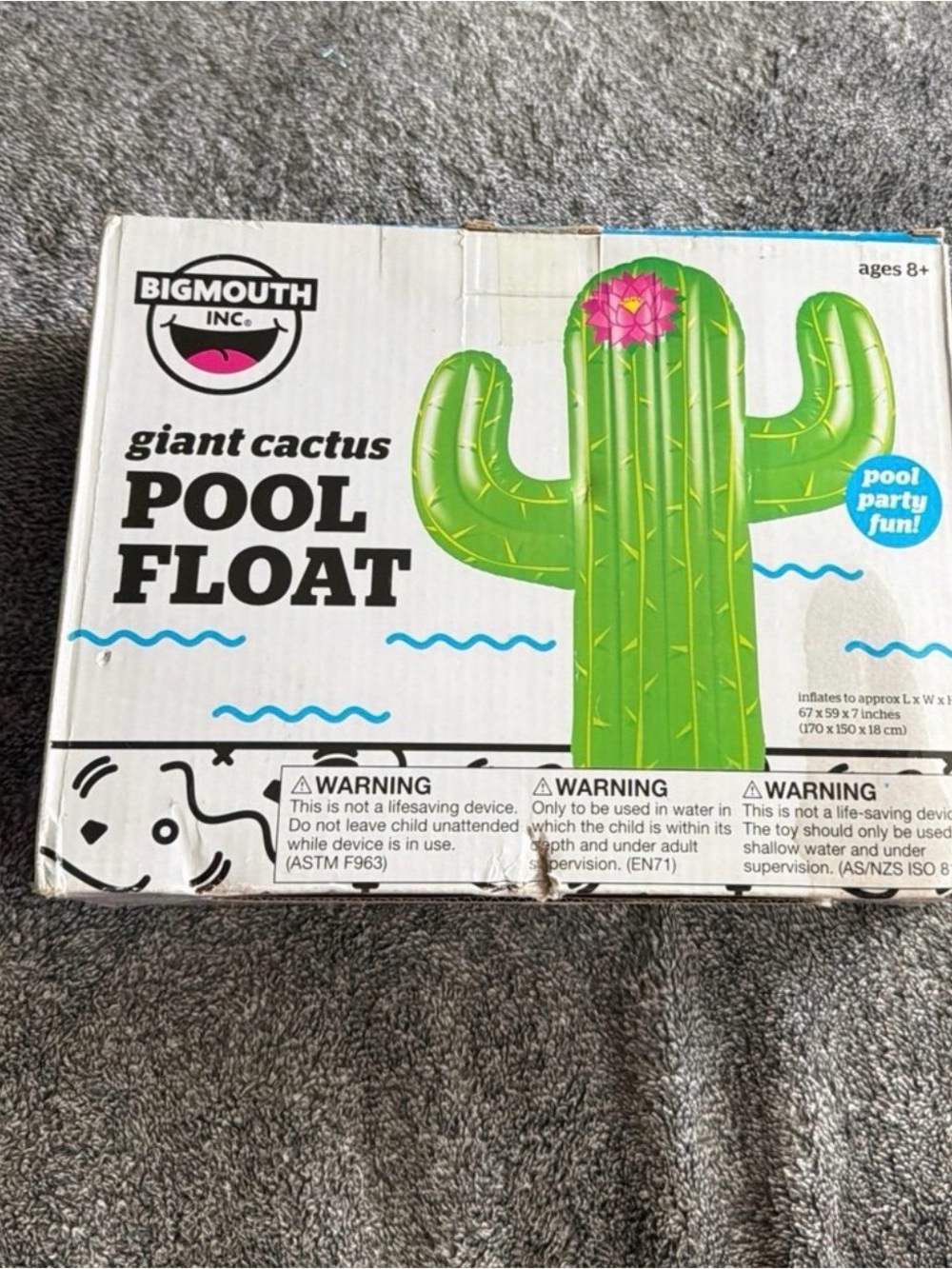 NEW Big Mouth Giant Cactus (over 5’) Pool Float